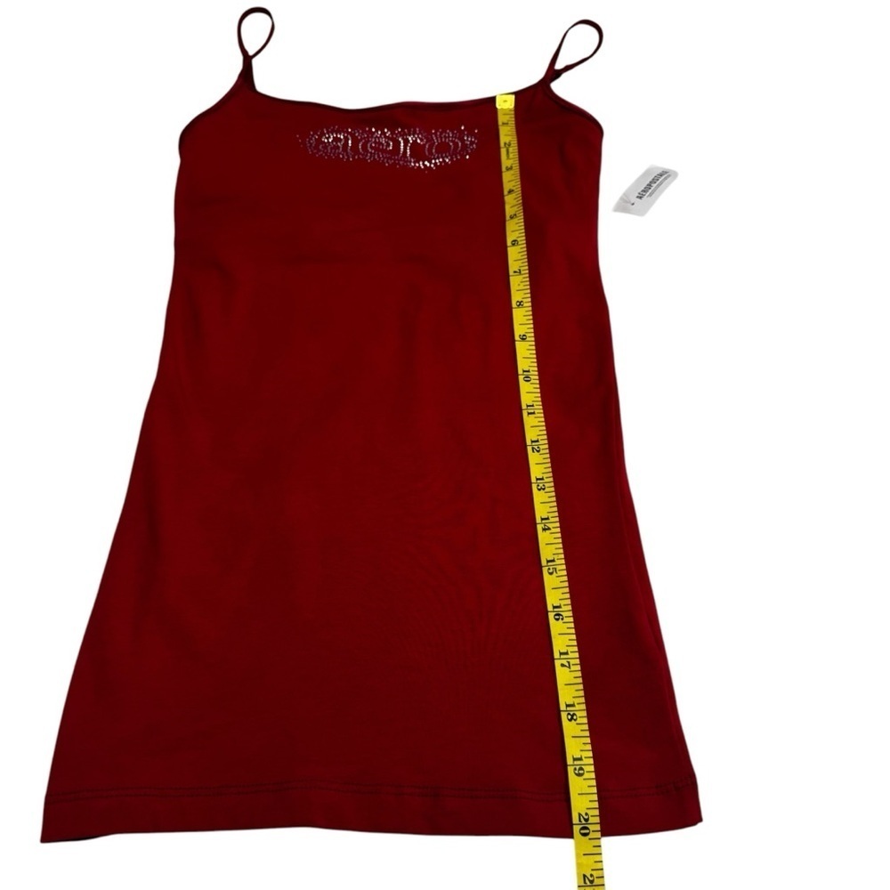 Aeropostale Red Cami Camisole Tank Top Size Small Adjustable Straps Shelf Bra - Picture 8 of 11